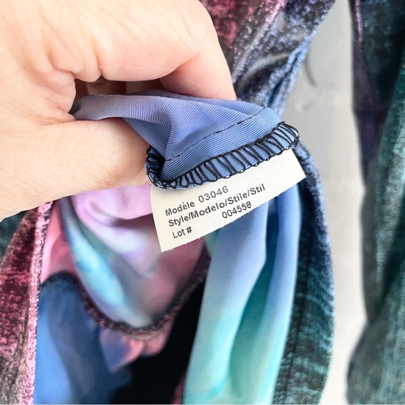 Joseph Ribkoff Cyber Ruched Jacket Liquid Metal Effect Sz L - Picture 9 of 13